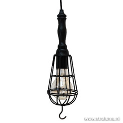 Kooi looplamp Worker zwart De bekendste kooilampen