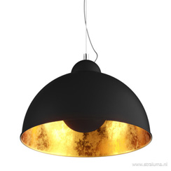 Zwarte lampen met een goud accent Goud in een zwarte basis; elegante verlichting