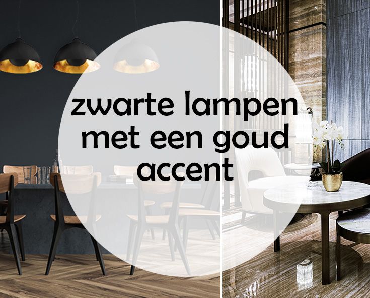Zwarte lampen met een goud accent topic icon