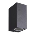 Buitenlamp rechthoek zwart up+down gu10 IP54