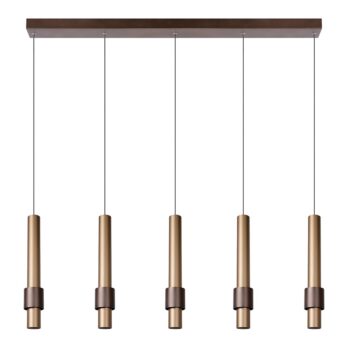 12700191 Landelijke 5lichts LED hanglamp cilinders bruin.jpg