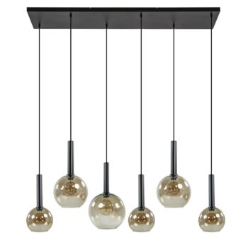 13760680 Luxe 6lichts hanglamp mat zwart met smoke glazen bollen.jpg