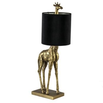 12211319 Tafellamp Giraffe antiek brons met velvet zwarte kap.jpg
