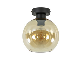 12480526 Plafondlamp zwart met amber glas 20cm.jpg