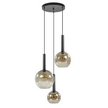 13760740 Luxe 3lichts hanglamp zwart met smoke glazen bollen.jpg