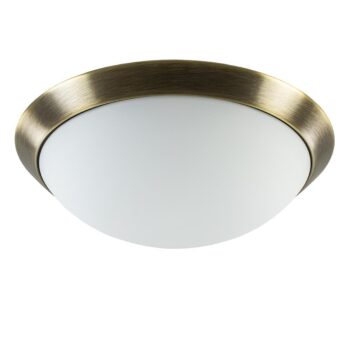 13760746 Ronde plafondlamp brons met wit glazen kap.jpg