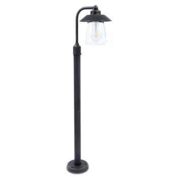 10080108 Buitenlamp op paal zwart roest met helder glas.jpg