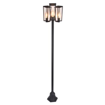 10080109 Buitenlamp lantaarn 3lichts mat zwart met helder glas.jpg