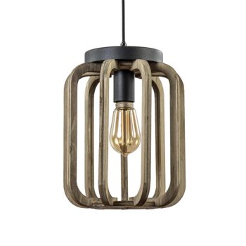 02820286 Industrieel landelijke hanglamp mat zwart met ruw hout.jpg