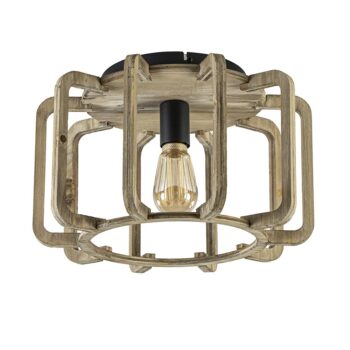 02820288 Landelijke plafondlamp ruw hout mat zwart.jpg