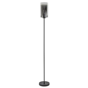 06132175 Chique vloerlamp mat zwart met smoke glas cilinder.jpg