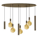 Hanglamp Riva ovaal 8L platinum