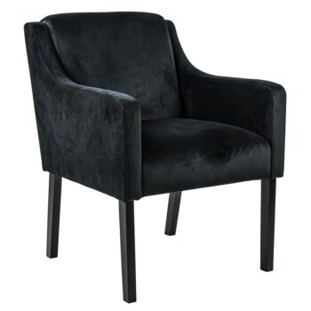 01820010 Stoffen armstoel zwart met zwarte poot.jpg