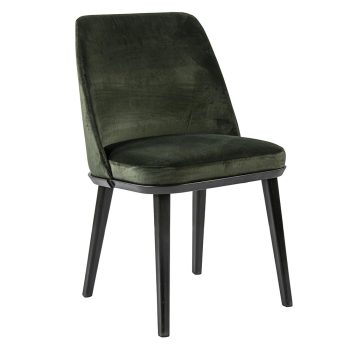 14250001 Stoffen eetkamerstoel groen met zwarte houten poot.jpg