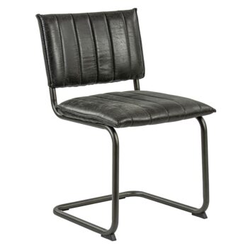 23100059 Vintage eetkamerstoel dark grey met gunmetal frame.jpg