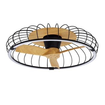 12900126 Luxe plafondventilator zwart hout met LED en Bluetooth.jpg