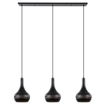 06132192 3Lichts hanglamp kegels mat zwart met goud.jpg