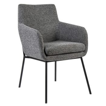 08050008 Luxe armstoel gemeleerde stof met zwarte poot.jpg