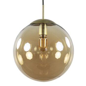 19771719 Amber glazen hanglamp 30cm met messing en zwart.jpg