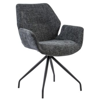 23100064 Moderne armstoel donker grijs draaibaar met return system.jpg