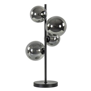06132214 4Lichts tafellamp mat zwart met smoke glazen bollen.jpg