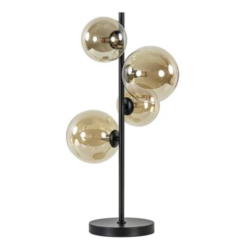 06132215 Strak klassieke tafellamp zwart met amber glas.jpg