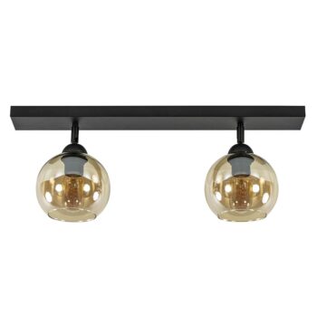 11040012 Retro plafondlamp zwart met amber glas verstelbaar.jpg