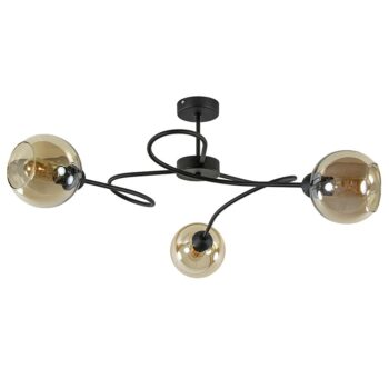 11040015 Strak klassieke plafondlamp met amber glazen bollen.jpg