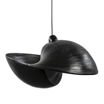 22050100 Grote bamboe hanglamp shell zwart.jpg