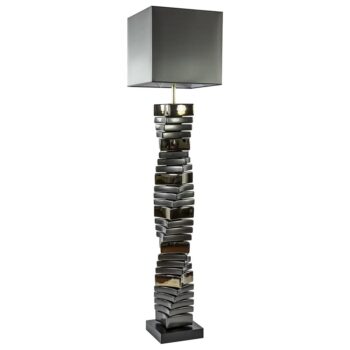 05350003 Decoratieve vloerlamp grijs goud met vierkante kap.jpg