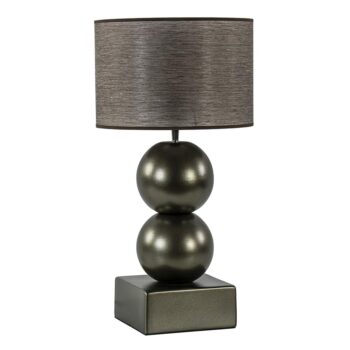 05350009 Tafellamp keramiek bruin met ronde kap 30cm.jpg