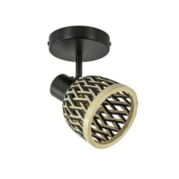 18700020 Plafondlamp wandlamp zwart met bamboe kap verstelbaar.jpg