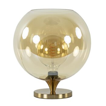 23220160 Amber glazen tafellamp met gouden voet.jpg