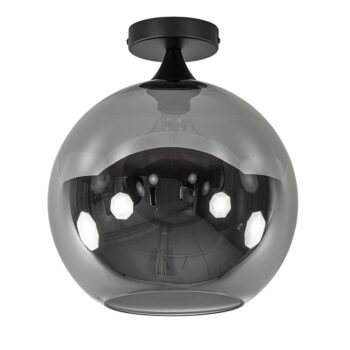 23220175 Globe plafondlamp zwart met smoke titanium glas 30cm.jpg