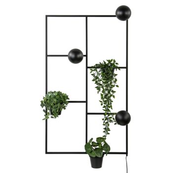 12480507 Decoratieve wandlamp zwart inclusief potten.jpg