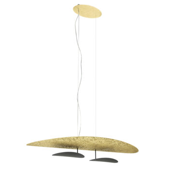 09290009 Ovale design LED hanglamp goldleaf met zwart.jpg