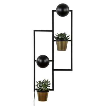 12480535 Wandlamp zwart met gouden bloempotjes.jpg