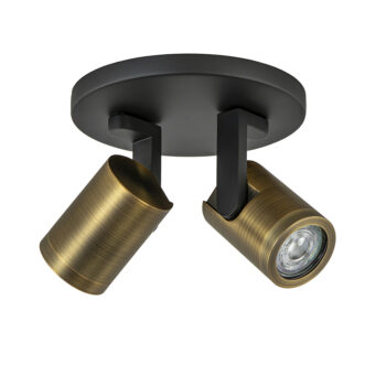 08452222 Ronde 2 lichts plafondspot zwart met brons.jpg