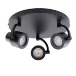 Verstelbare opbouwspot zwart 3-lichts