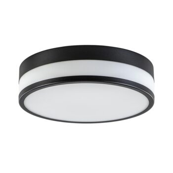 08451853 Ronde badkamer plafondlamp zwart met opaal glas.jpg