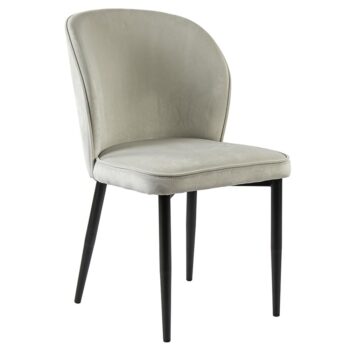 01820015 Trendy eetkamerstoel wit velours met zwart metalen poot.jpg