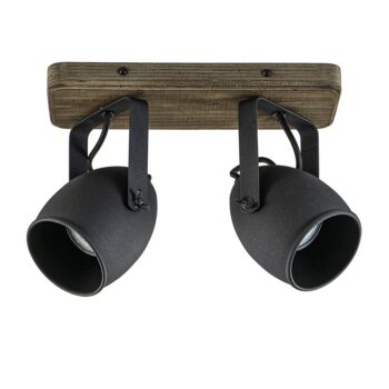 02820240 Zwarte 2lichts plafondspot industrieel met hout.jpg