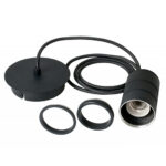 Calex Retro pendel 1.5m e27 zwart