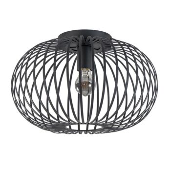 06132034 Mat zwarte draad plafondlamp Scandinavisch.jpg