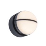 Verstelbare buitenlamp rond donker grijs inclusief LED