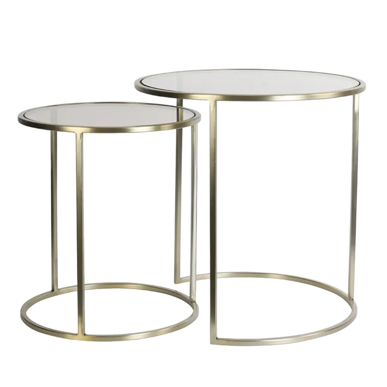 12211534 bijzettafel set van 2 goud