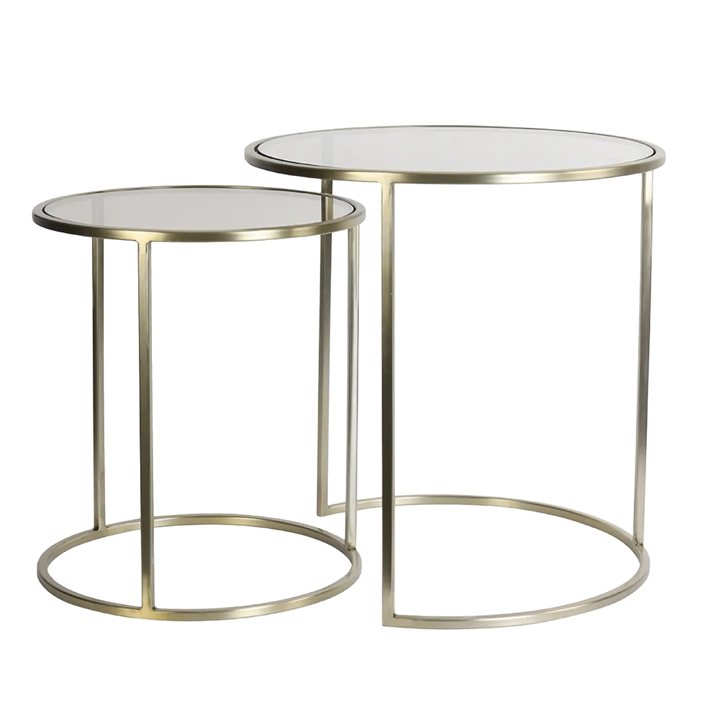 12211534 bijzettafel set van 2 goud