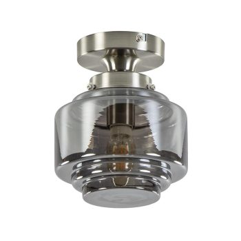 08451809 Kleine plafondlamp hal toilet met smokey glazen kap.jpg