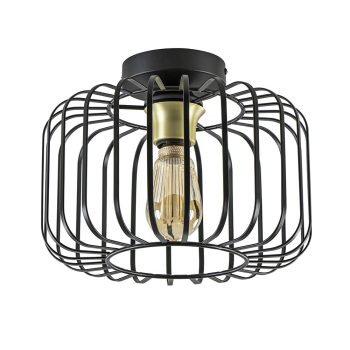 08451893 Ronde plafondlamp draad zwart met goud.jpg