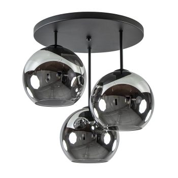08452057 3Lichts plafondlamp mat zwart met titanium glas.jpg